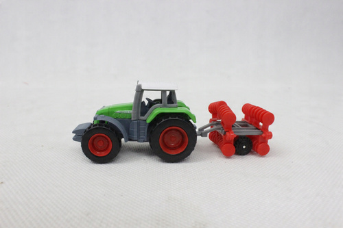 Zielony Traktor Farmera Z Przyczepą Zabawka Dla Dzieci