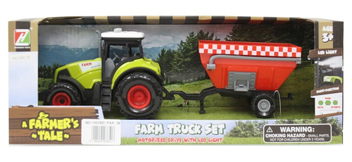 Traktor Z PRZYCZEPĄ ŚWIECĄCY DŹWIĘK NORIMPEX