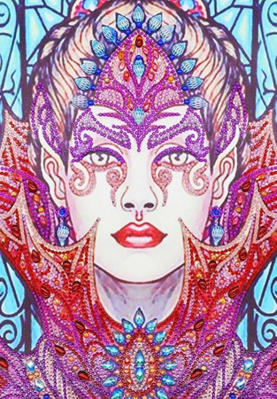 DIAMENTOWY HAFT MANDALA MOZAIKA KOBIETA 7D 30X40