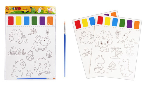 RYSUNKI ZWIERZĄTEK Z FARBKAM W FOLII pak 1200,
Wymiar : 32,5cm x 22cm, pędzelek w zestawie, farbki są w postaci brawników dołączynych do rysunku, 6 kolorów farbek, 2 rysunki w komplecie