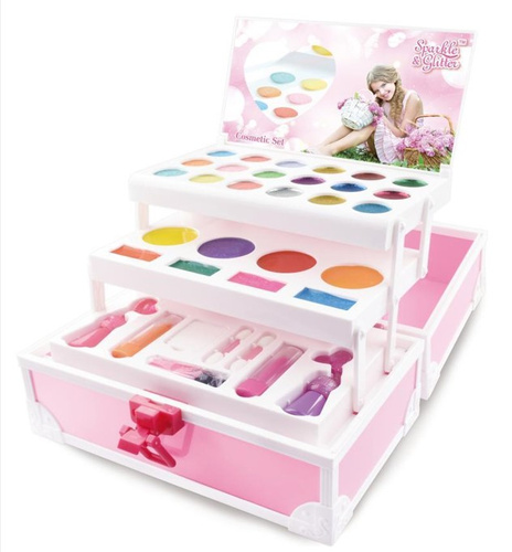 ZESTAW DO MAKIJAŻU Malowania Kuferek kosmetyki XXL malowidła dla dzieci