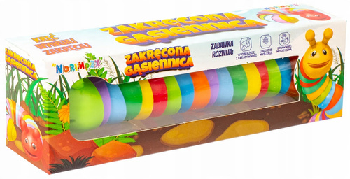 Sensoryczna Gąsienica Kolorowa Zabawka Edukacyjna Dla Dzieci