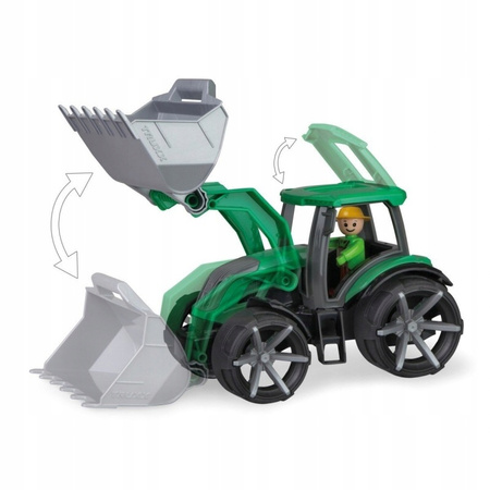 Spychacz Truxx Lena Traktor Zielony Pojazd 34 Cm + Figurka