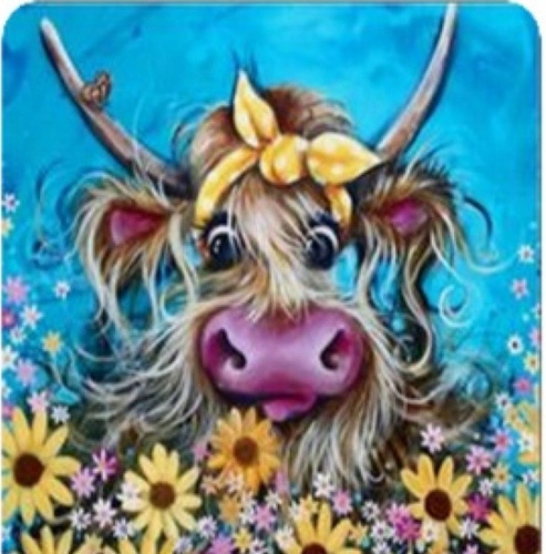 Diamentowa Mozaika Krowa 30x40