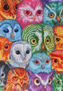 Diamentowa Mozaika Haft Mandala 7D Mozaika Sowy 30X40