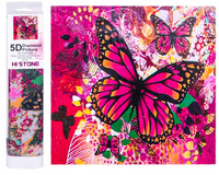 Diamentowa Mozaika Abstrakcyjny Różowy Motyl 30x40Cm Kreatywne Diamenty