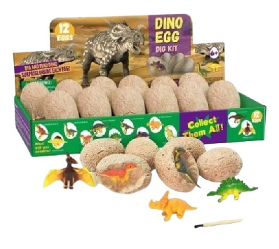 DINOZAUR W JAJKU -SKAMIELINIE*12 + KARTY, pak24 
12 wzorów figurek
wymiar display: 34 x 14 x 5 cm