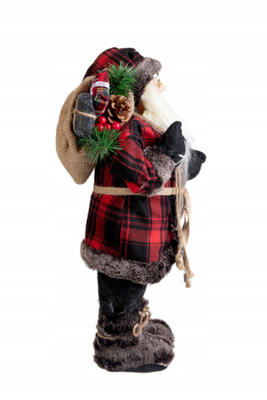 Figurka Ozdoba Świąteczna Bożonarodzeniowa Mikołaj Z Prezentami 45cm
