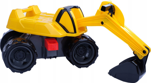 Koparka Duża Zółta Jeździk Z Ruchomą Łyżką Do Zabawy Lena