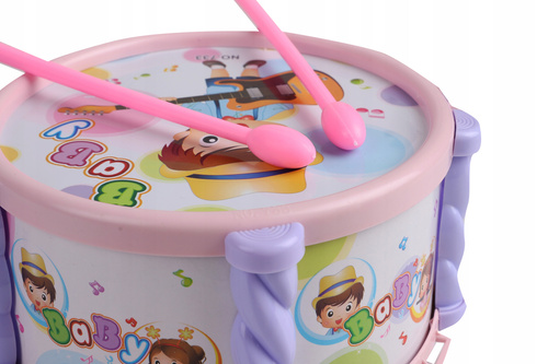 Instrumenty Różowe, Bębenek, Trąbka, Marakasy