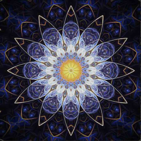 Mozaika Diamentowa 7d Haft Diamentowy Mandala Blue 30x30