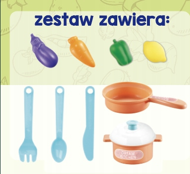 Mini Kuchnia Garnki Kuchenka Podróżna + Warzywa