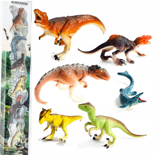 Zestaw Zwierząt Figurki Dinozaury, Zwierzęta Domowe, Dzikie Safari W Tubie