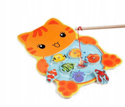 DREWNIANA GRA ŁOWIENIE RYBEK 29*21*2 CM