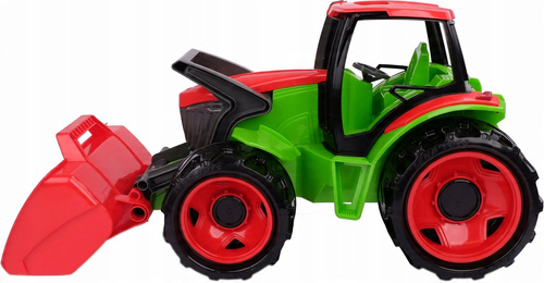 Ogromny Traktor Spychacz Xxl 107 Cm Z Ruchoma Łyżką + Przyczepa Lena