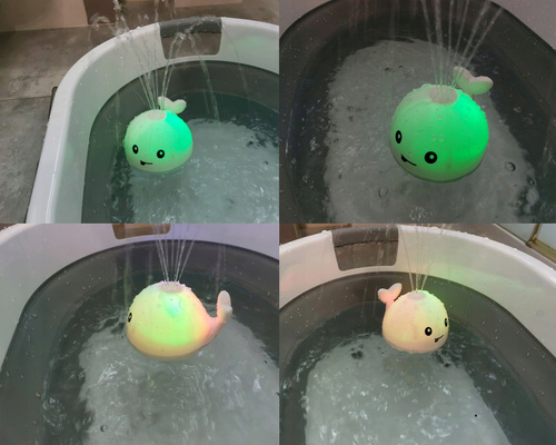 Norimpex Fontanna Tryskająca wodą Wieloryb do Kąpieli do Wanny Świeciąca