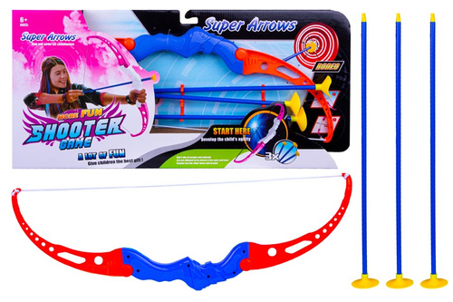 Niebieski łuk z 3 strzałami