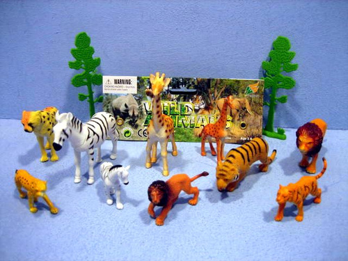 ZWIERZĘTA DZIKIE*12 Z DRZEWEM WOREk