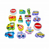 Drewniane Klocki Przeplatanka Do Nawlekania Na Sznurek Mix Farma/Pojazdy