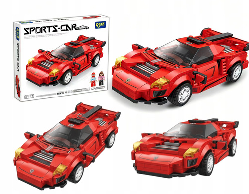 Klocki Auto Sportowe Supercar Czerwone Do Składania 302 Elementów