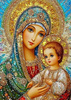 Diamentowa Mozaika Maryja I Jezusek Ikona 30X40 Cm Kreatywne Diamenty