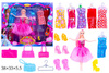 LALKA typu Barbie ZESTAW 6 SUKIENEK BUTY AKCESORIA