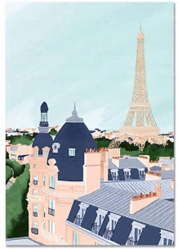 Malowanie Po Numerach Wieża Eiffla 50x40 Z Ramą Kreatywne