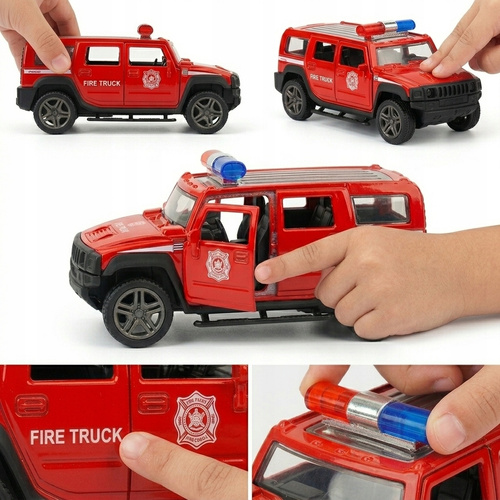 Auto Resorak Hummer Z Otwieranymi Drzwiami Mała Zabawka Prezent PullBack