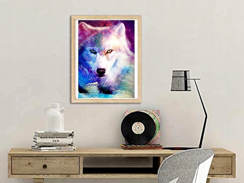 Malowanie Po Numerach 40 X 50 Cm Wilk Biały Cienie