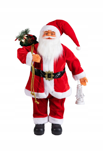 Figurka Ozdoba Świąteczna Bożonarodzeniowa Mikołaj 60cm Piękny Strój