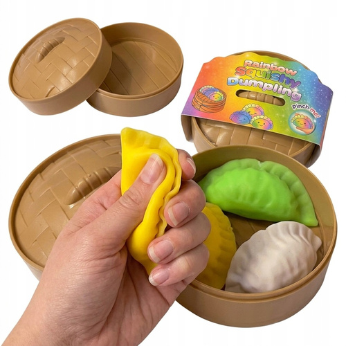 Gniotek Pierożek 3 szt Squishy Antystresowy Sensoryczny Kolorowy dla Dzieci