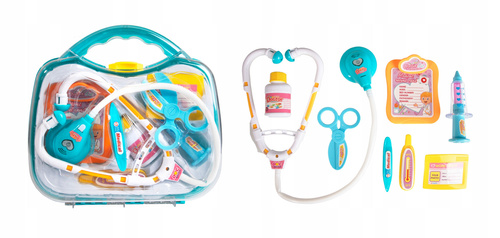 Zestaw Lekarski Dla Dzieci W Niebieskiej Walizce Z Efektami Świetl/Dźwiek
