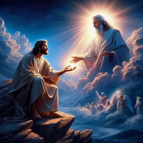 Diamentowa Mozaika Jezus i Bóg Ojciec Święty 30X40 Cm Kreatywne