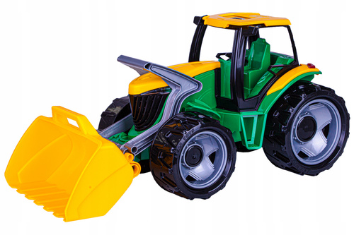 Lena Maxi Xxl Traktor, Ciągnik Spychacz Ruchoma Łużka 69 Cm Szyberdach