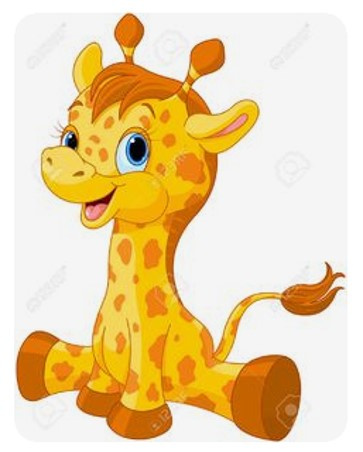 MALOWANIE PO NR.18X24 ŻYRAFA ŻÓŁTA FOLIA PAK 100