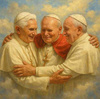 Diamentowa Mozaika Papież Spotkanie 3 Papieży 30x40 Cm Kreatywne Diamenty