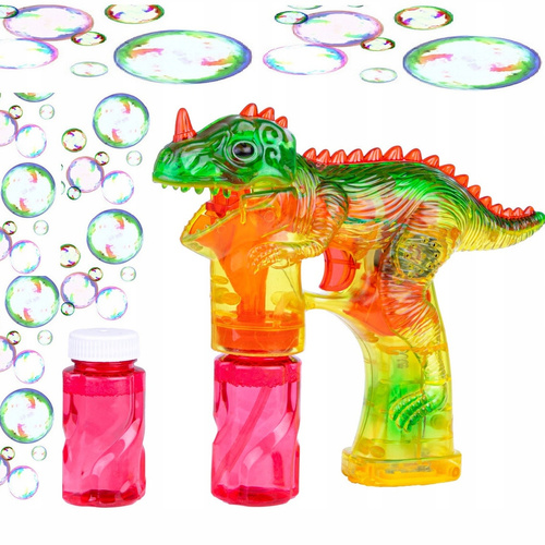 Aparat Pistolet Do Baniek Dinozaur Duży Wytwarzajacy Bańki + 2 Wkłady