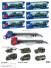 Ciężarówka Laweta Wojskowa 1:64 Metalowa Truck Transporter Pojazd Militarny