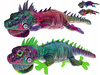 Pluszowa Iguana 42 Cm Długości Dla Dzieci Przytulanka
