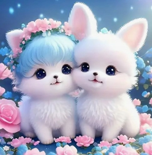 Diamentowa Mozaika Króliki Parka Urocza 30x40 Cm Kreatywne Diamenty