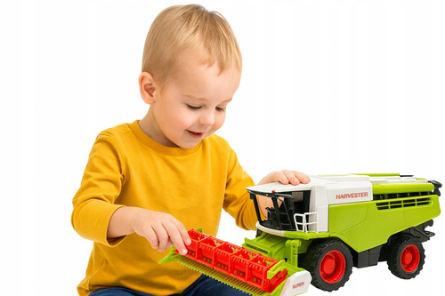 Kombajn Zielony Do Zboża Harvester Zabawa W Rolnika Dla Dzieci