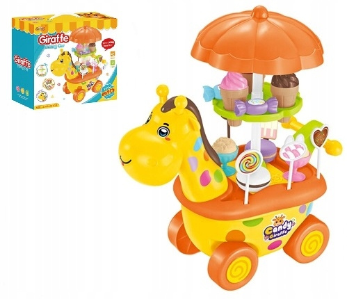 Ruchoma Lodziarnia Na Wózku Motyw Żyrafy Do Zabawy Efekty Dźwie/Świetlne