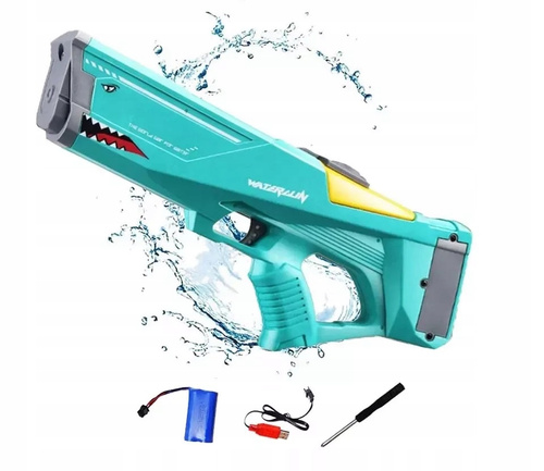 Pistolet Na Wodę Duży Rekin Pojemność 500ml Zasięg 6-8 Metrów