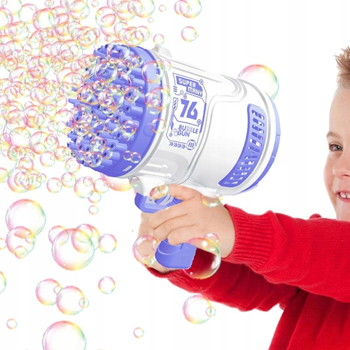 Duży Pistolet Bańki Wyrzutnia Bazooka 76 Otworów