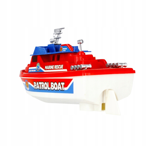 Łódź Holownik Strzelający Wodą Czerwona Zabawka Dla Dzieci Z Efektami