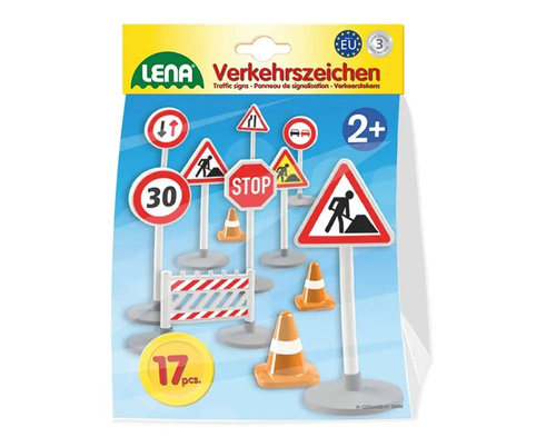 Lena Znaki Drogowe 17 Elementów Do Nauki 16 Cm