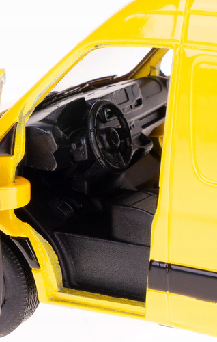 Auto Dostawcze Metalowe Żółte Firmy Kurierskiej Otwierane Drzwi