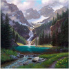 Diamentowa Mozaika Potok Szmaragdowy W Górach 30x40 Cm Kreatywne Diamenty