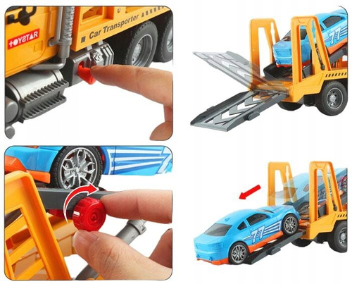 Truck Auto Laweta Z Samochodem Ruchome Elementy Efekty Dźwi/Świetlne
