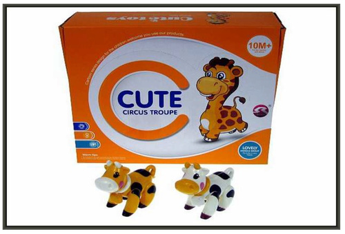 ZWIERZĘTA MALUCHA KROWA, RUCHOME NOGI, GŁOWA, OGON*12 11,5CM
(display 34x28x11cm)